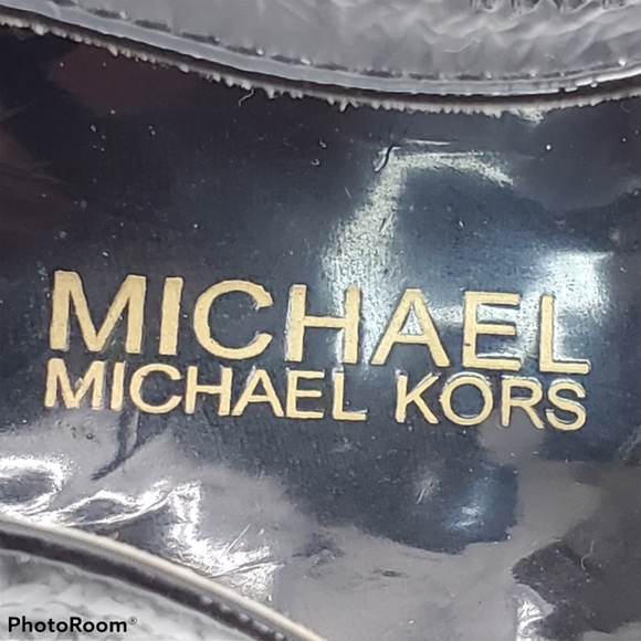 Michael Kors Black Leather Open Toe Pumps Sz 8.5M - Picture 6 of 7